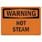 Signmission OSHA WARNING Sign, Hot Steam, 7in X 5in Decal, 7" W, 5" H, Landscape, Hot Steam OS-WS-D-57-L-12640 - alternate 1